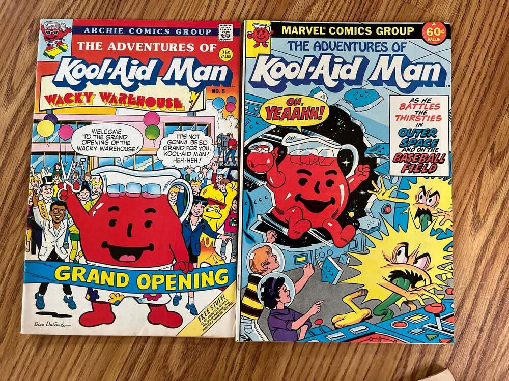 The Adventures of Kool-Aid Man Comic Book Lot (Archie Comics No. 5 & Marvel Comi